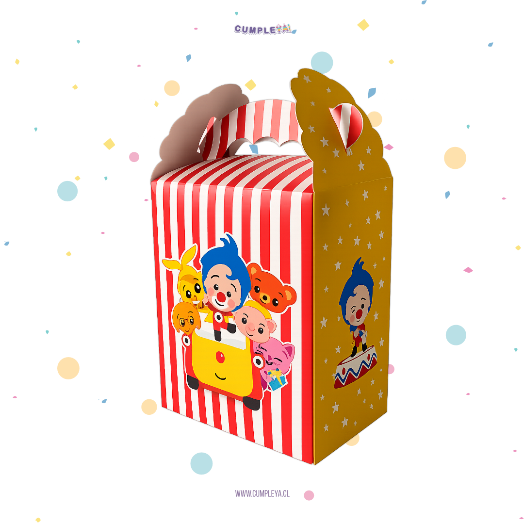 CAJA COTILLON TIPO MALETA 14X9X26CM TEMÁTICA