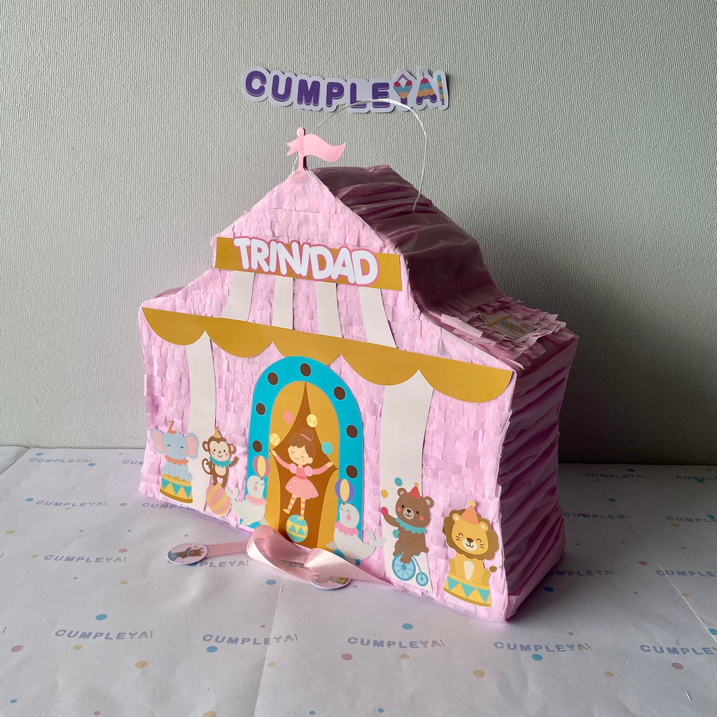 PIÑATA CIRCO ROSADO 40CM PREMIUM
