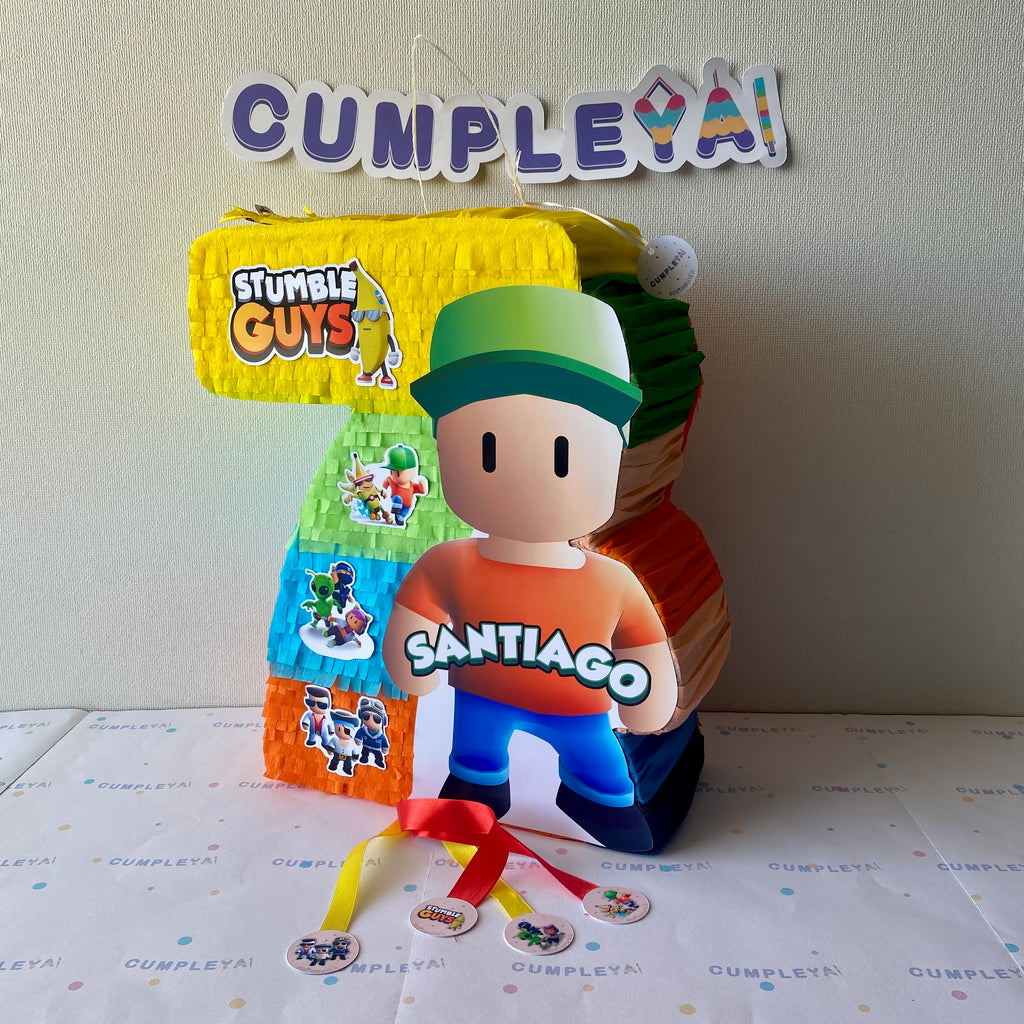 PIÑATA NUMERO 7 STUMBLE GUYS 40CM PREMIUM