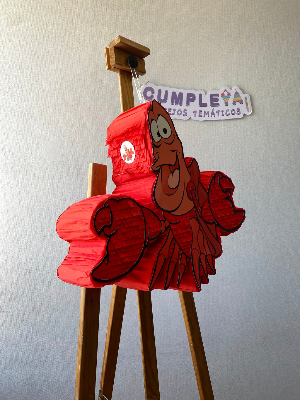 PIÑATA CANGREJO SEBASTIAN 40CM PREMIUM