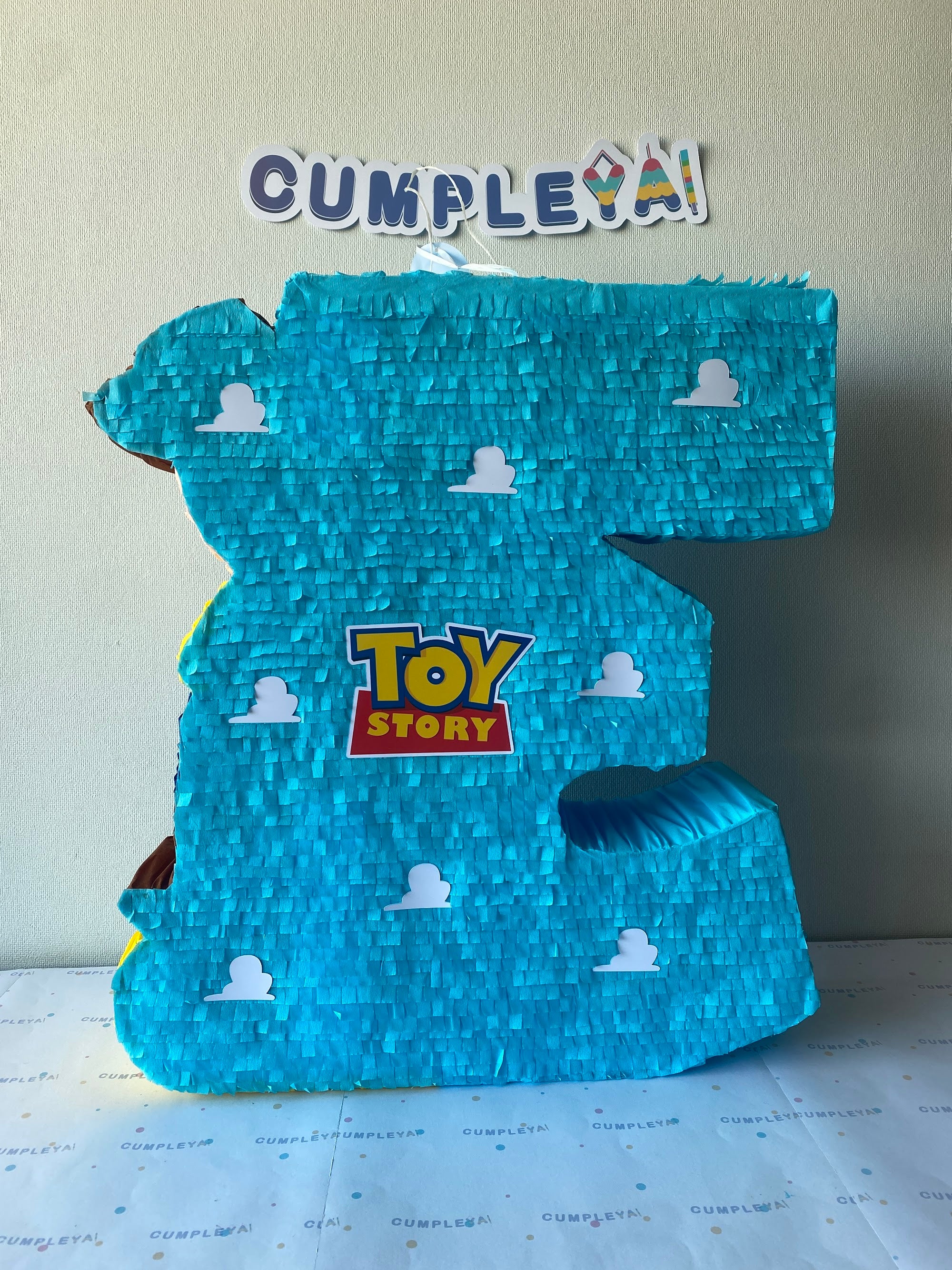 PIÑATA WOODY NUMERO 3 60CM PREMIUM