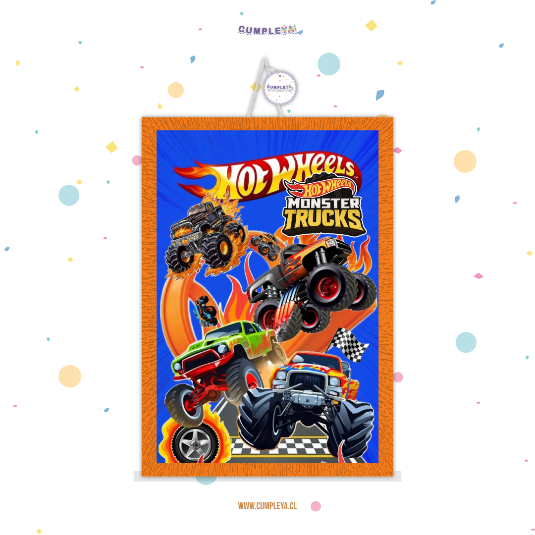 PIÑATA MONSTER TRUCK RECTANGULAR EXPRÉS 50CM