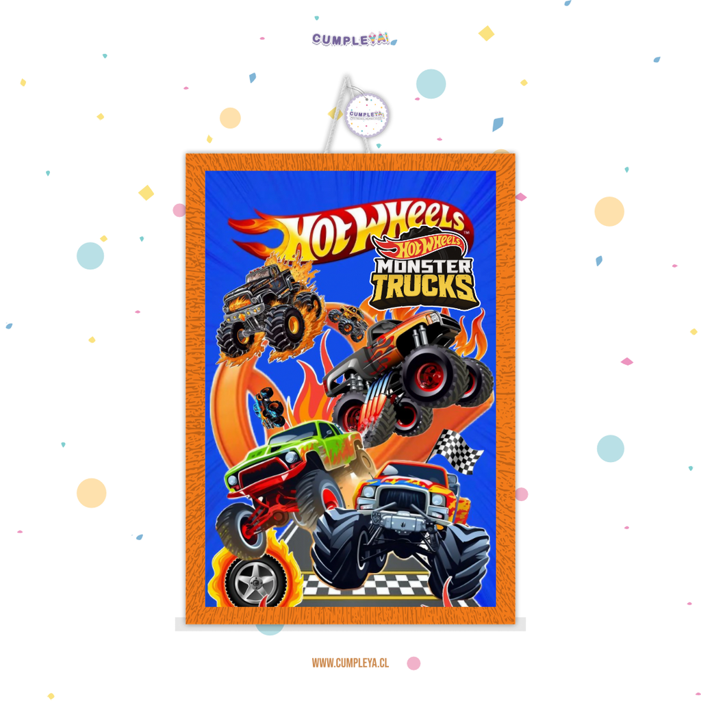 PIÑATA MONSTER TRUCK RECTANGULAR EXPRÉS 50CM