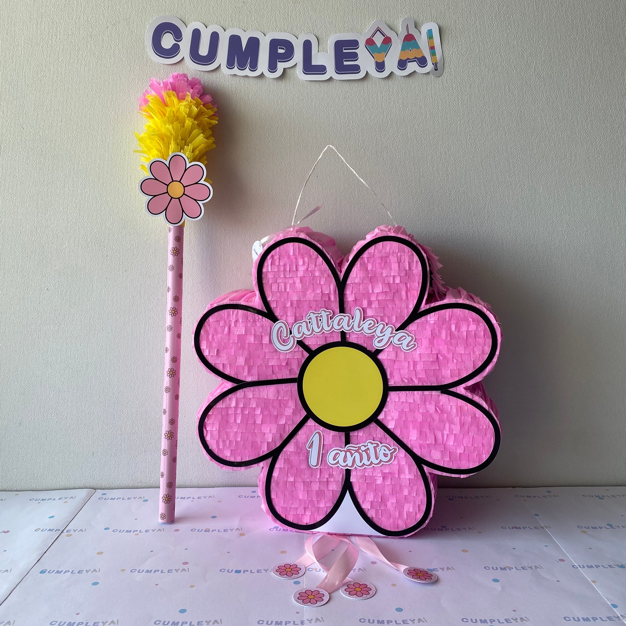 PIÑATA MARGARITA ROSADA 40CM PREMIUM