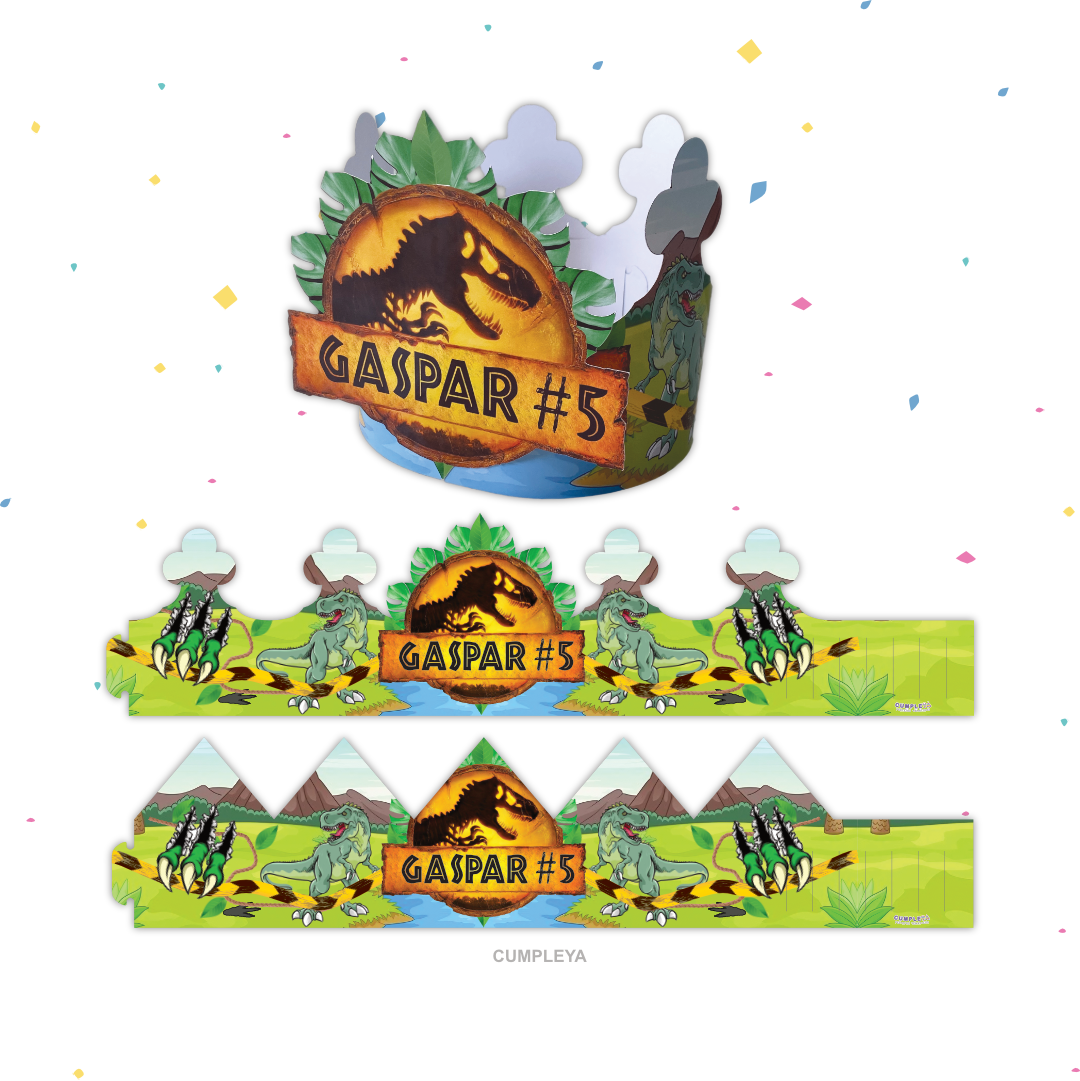 CORONA DINOSAURIO REX 62X14CM