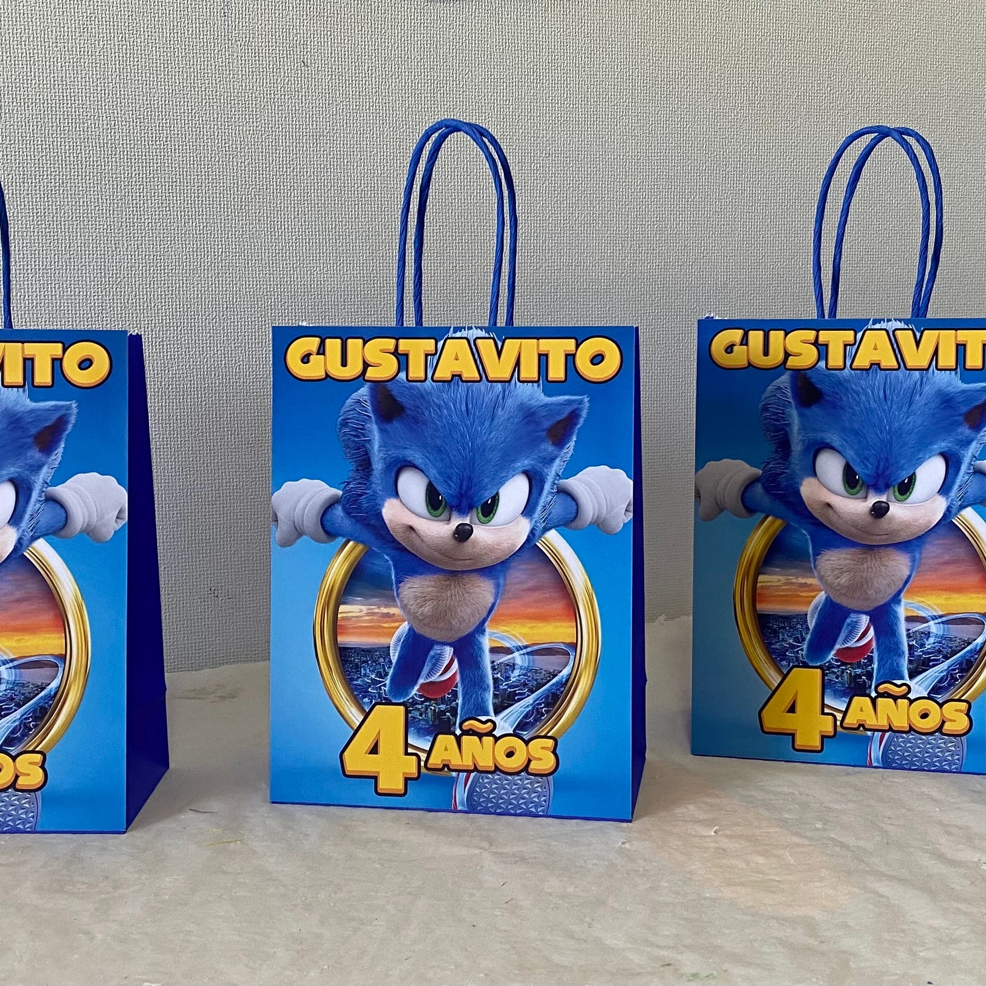 BOLSA SORPRESA SONIC PERSONALIZADO 16X21X8CM