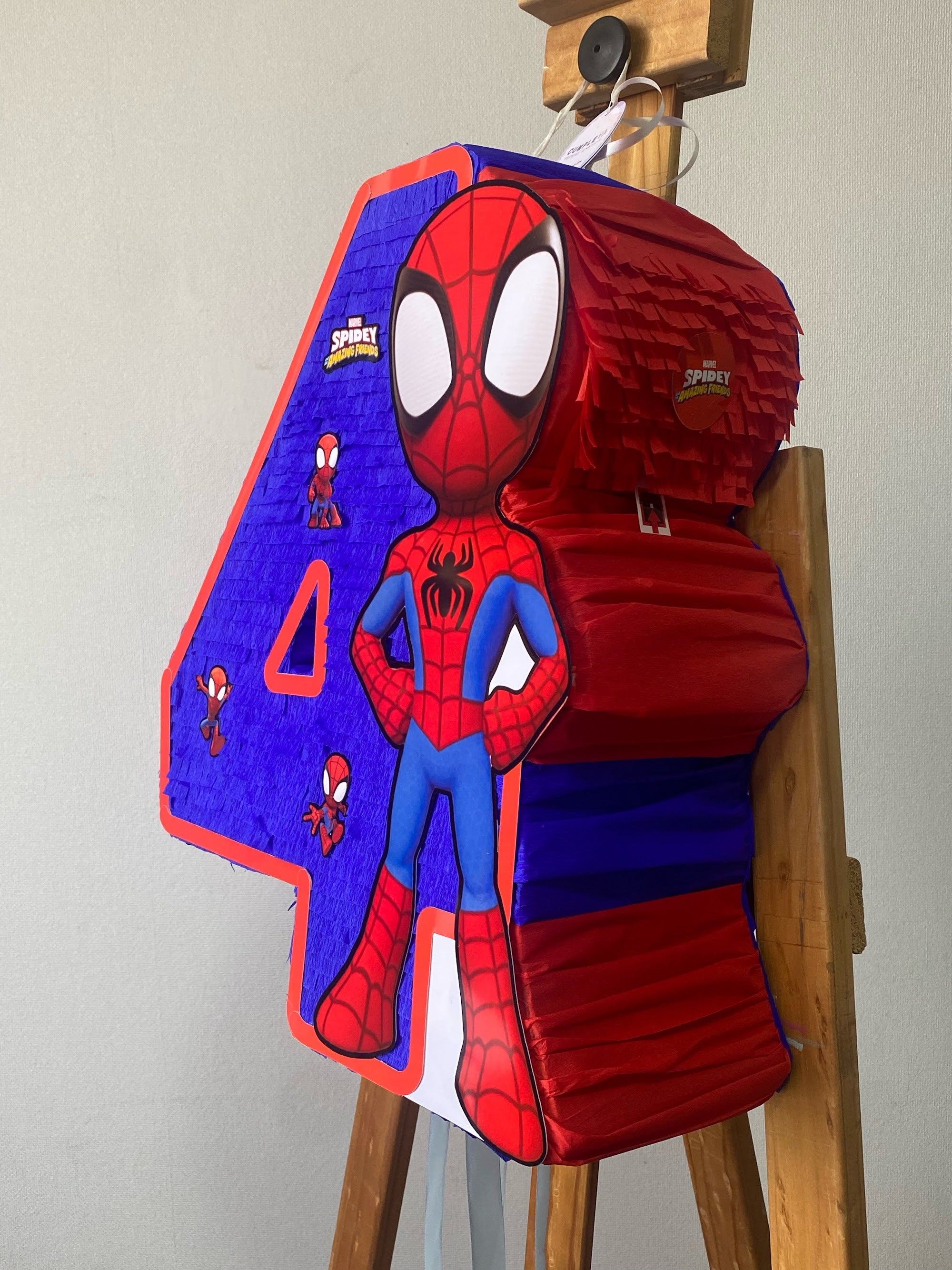 PIÑATA SPIDER-MAN SPIDEY NIÑO NÚMERO 4 40CM PREMIUM