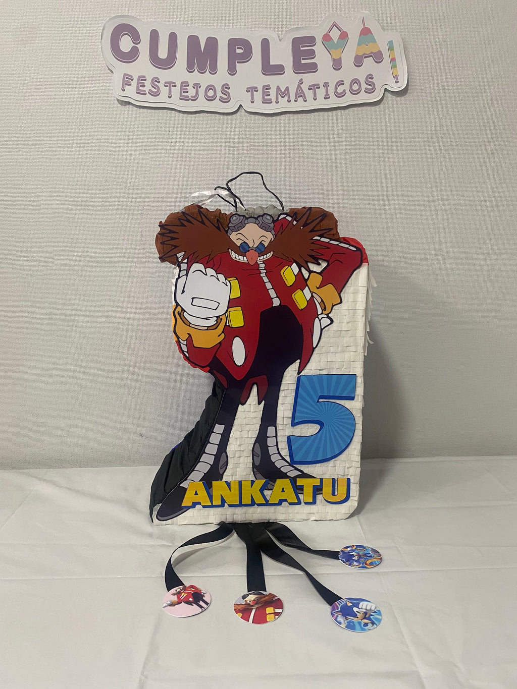 PIÑATA VILLANO EGGMAN 40CM PREMIUM