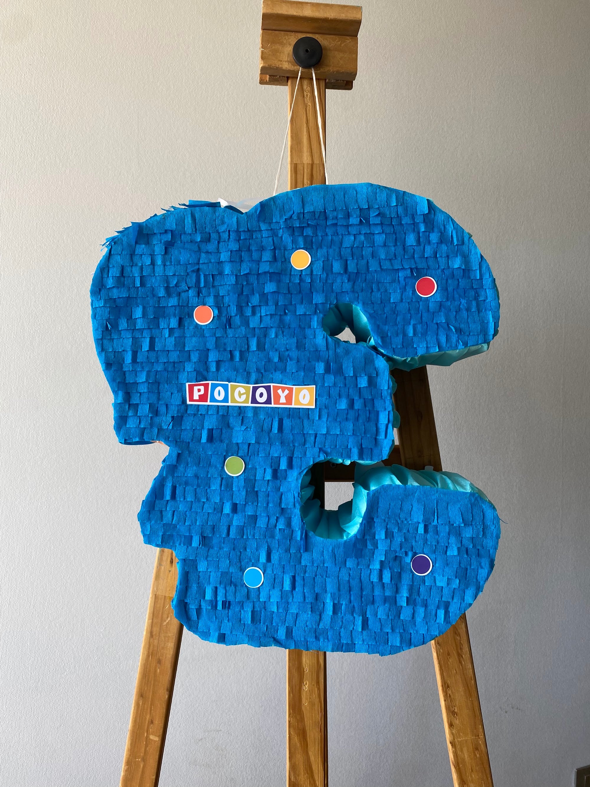 PIÑATA POCOYO NUMERO 3 40CM PREMIUM