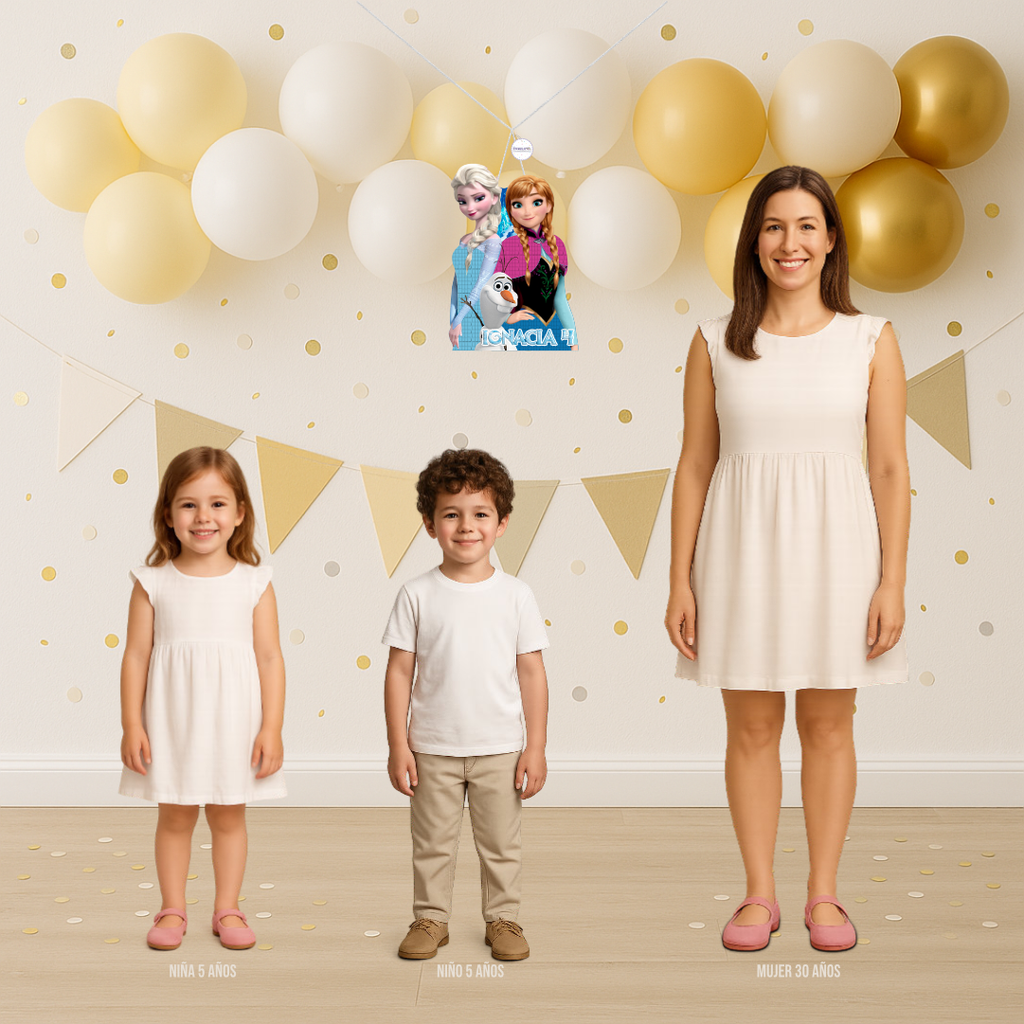 PIÑATA ELSA, ANA Y OLAF DE FROZEN 40CM PREMIUM