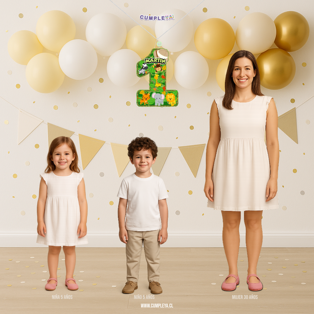 PIÑATA NUMERO UNO SAFARI 40CM PREMIUM