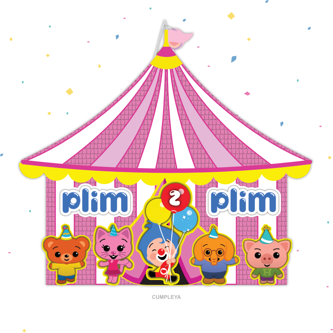 PIÑATA CIRCO PLIM PLIM 60CM PREMIUM