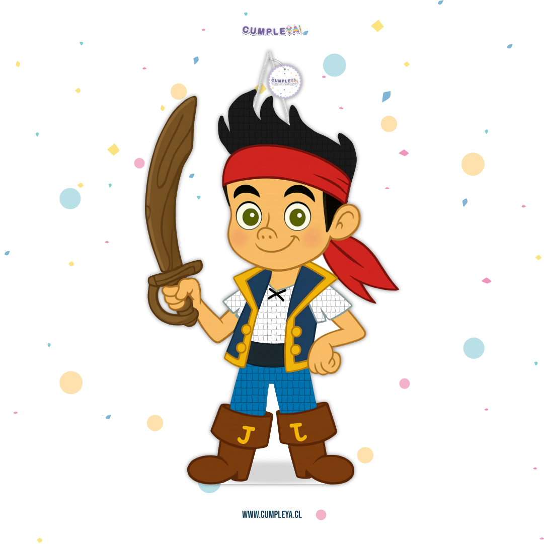 PIÑATA JAKE EL PIRATA 60CM PREMIUM