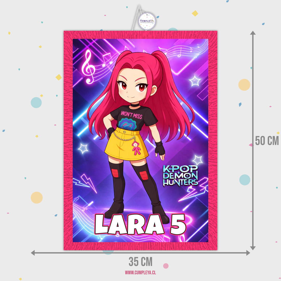 PIÑATA 40 CM RECTANGULAR MIRA KPOP
