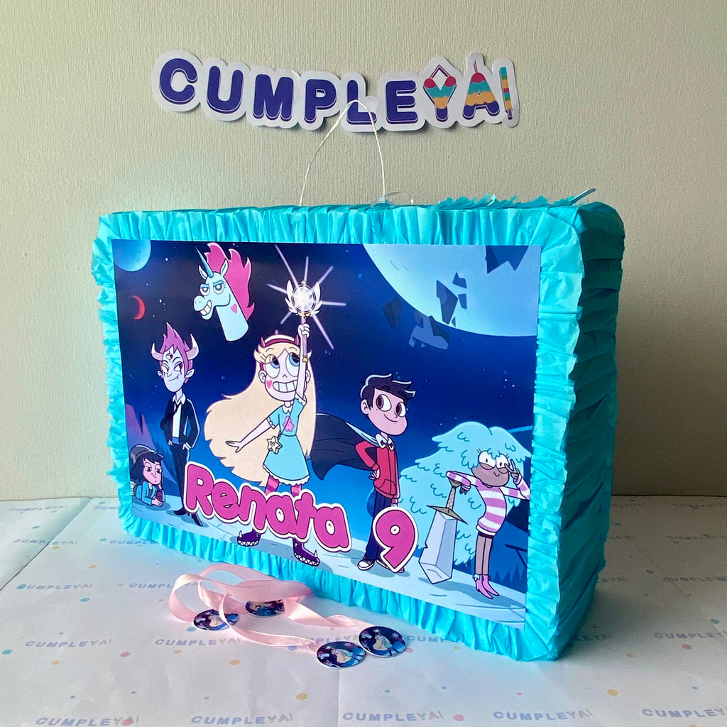 PIÑATA STAR Y LAS FUERZAS DEL MAL RECTANGULAR EXPRÉS 50CM