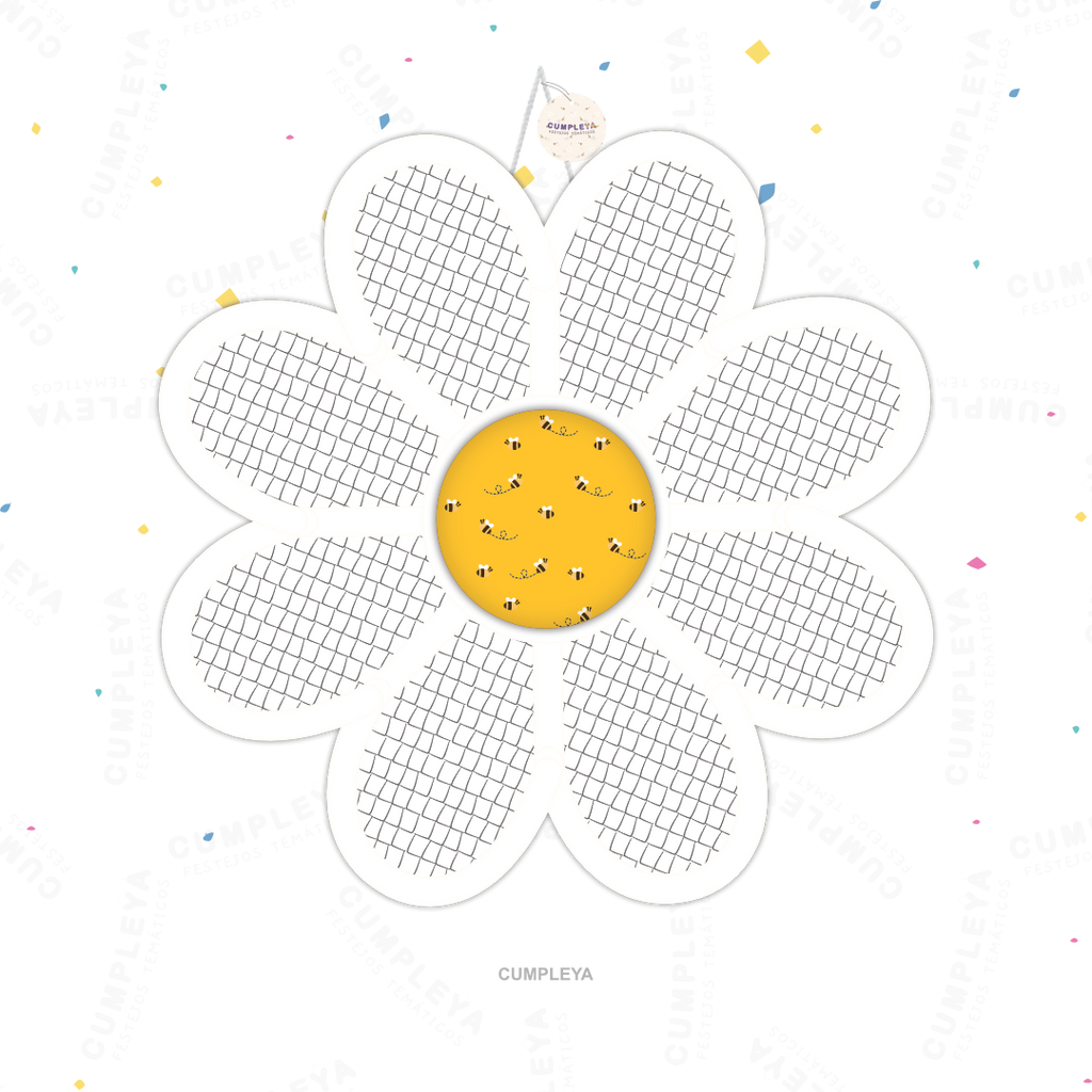 PIÑATA FLOR DE MARGARITA 40CM PREMIUM