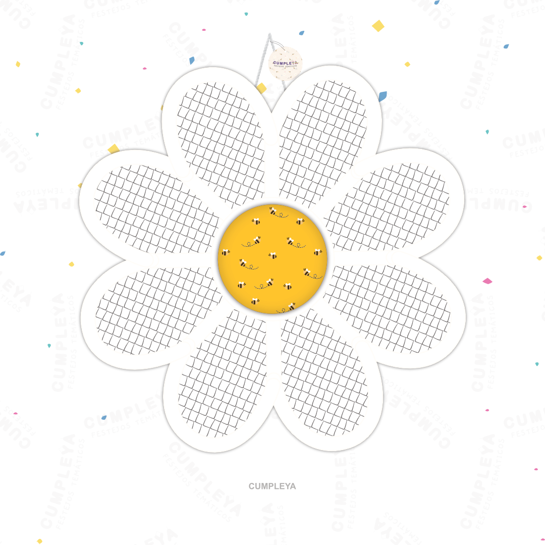 PIÑATA FLOR DE MARGARITA 40CM PREMIUM