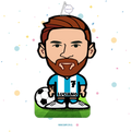 PIÑATA 40 CM MESSI CARICATURA CAMISA ARGENTINA