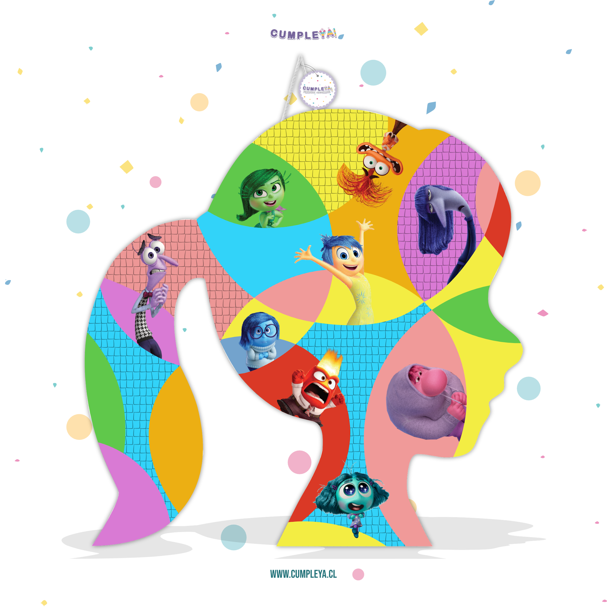 PIÑATA INTENSAMENTE 60CM PREMIUM