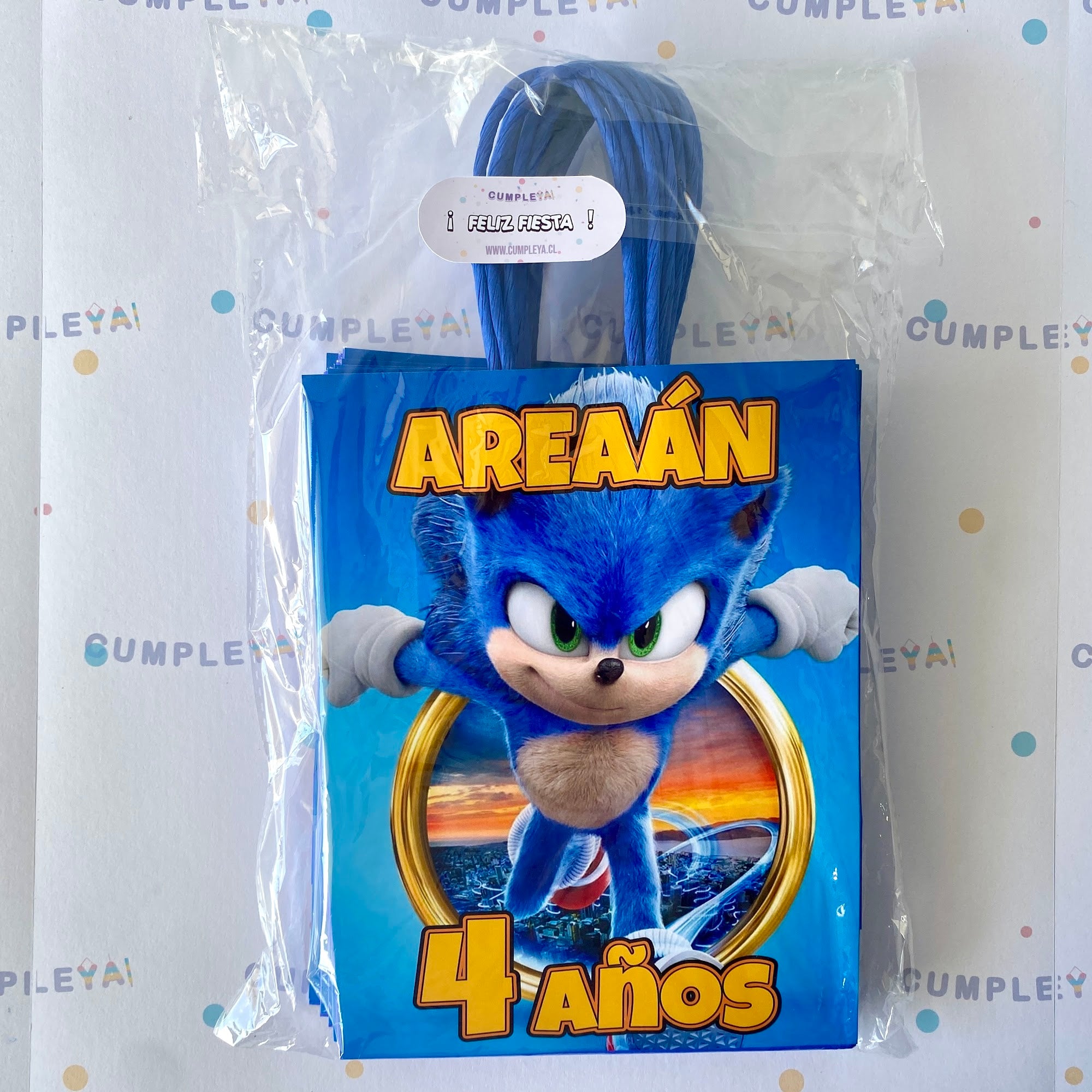 BOLSA SORPRESA SONIC PERSONALIZADO 16X21X8CM