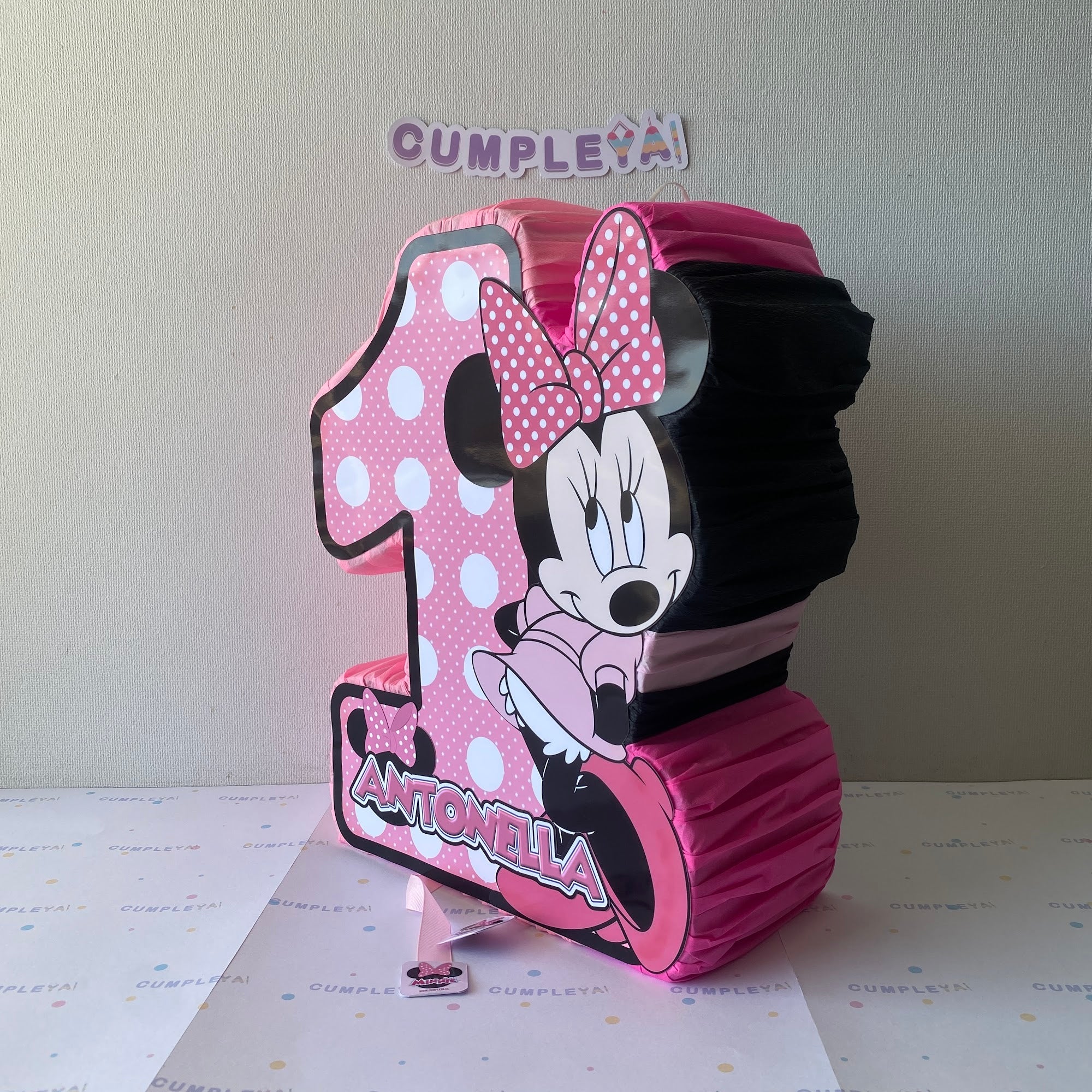 PIÑATA 40 CM NUMERO 1 MINNIE MOUSE
