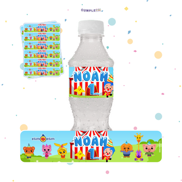 STICKER PARA BOTELLA 12 U PLIM PLIM