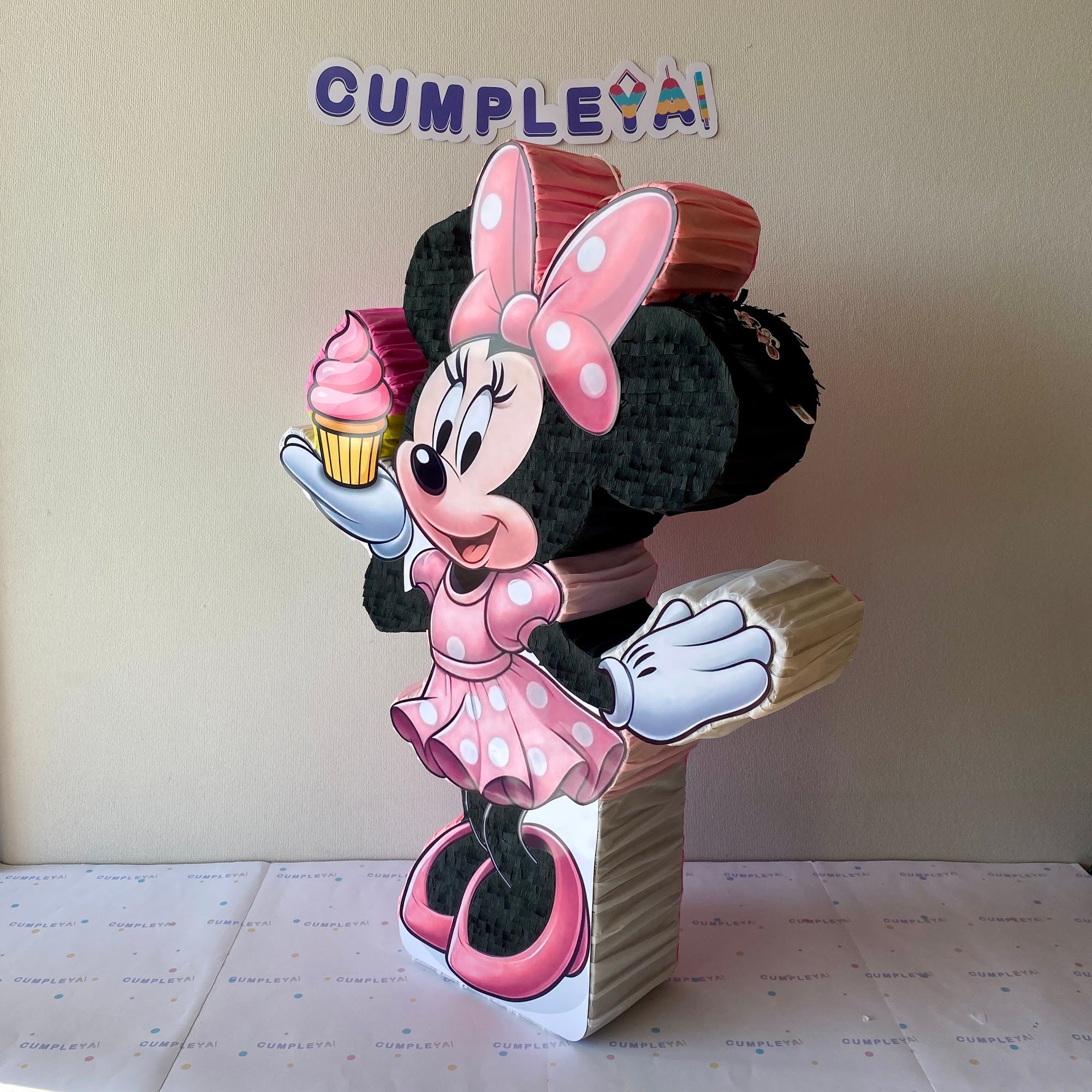 PIÑATA MINNIE CUPCAKE 60CM PREMIUM