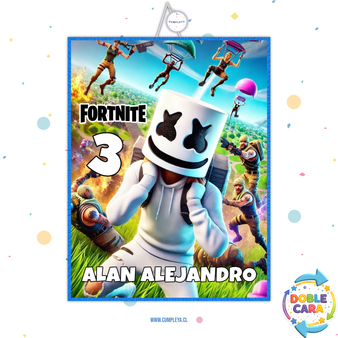 PIÑATA 40 CM RECTANGULAR FORNITE