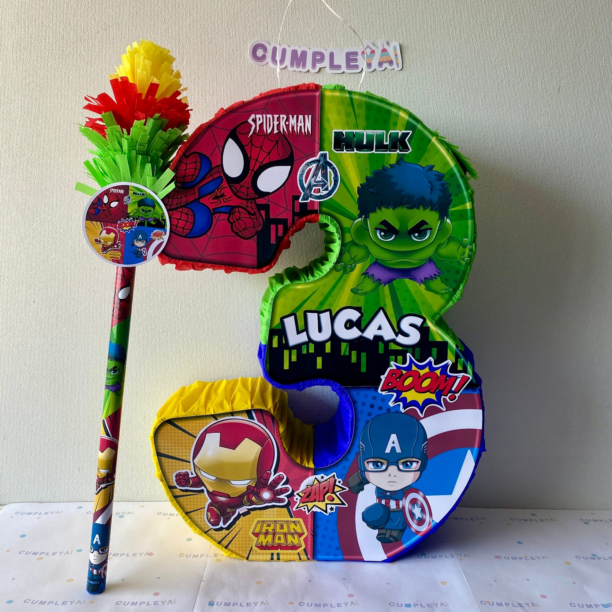PIÑATA NUMERO 3 LOS VENGADORES BEBES