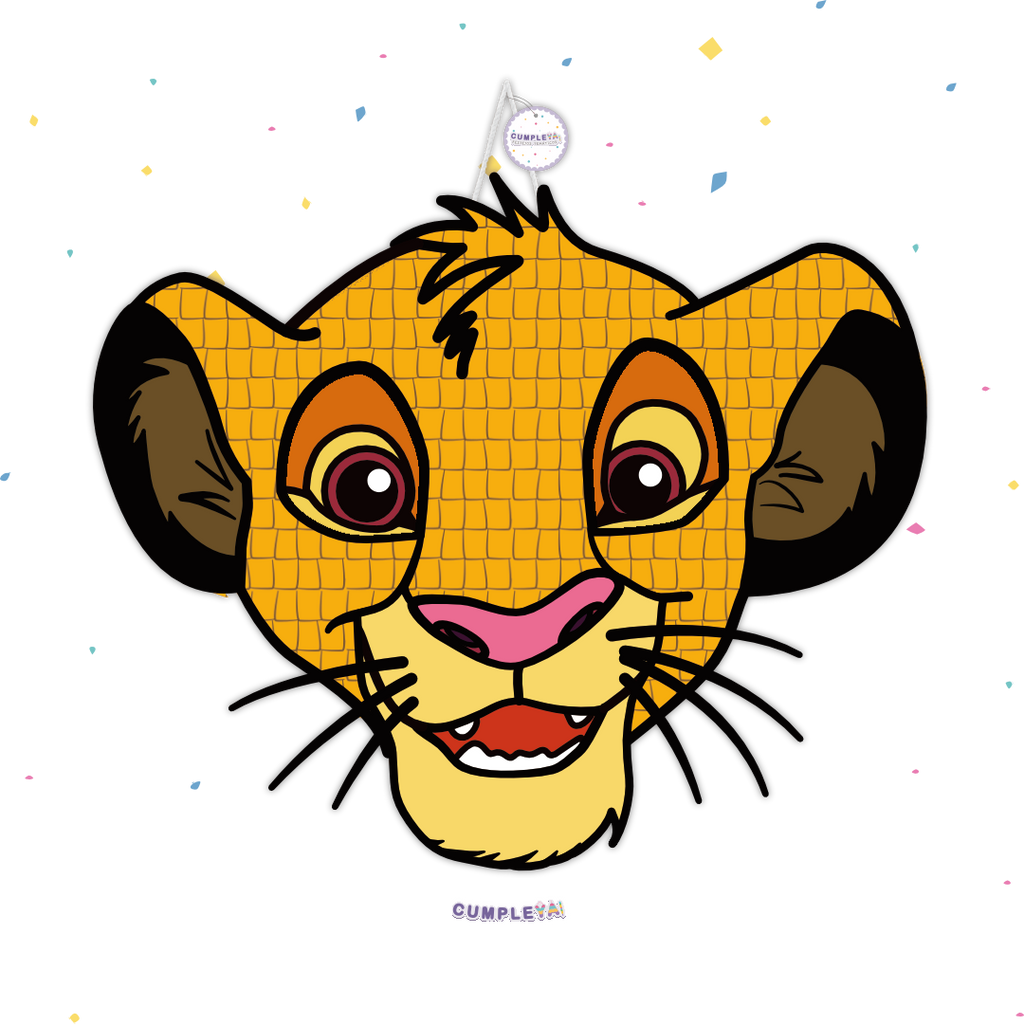 PIÑATA SIMBA CABEZA 40CM PREMIUM