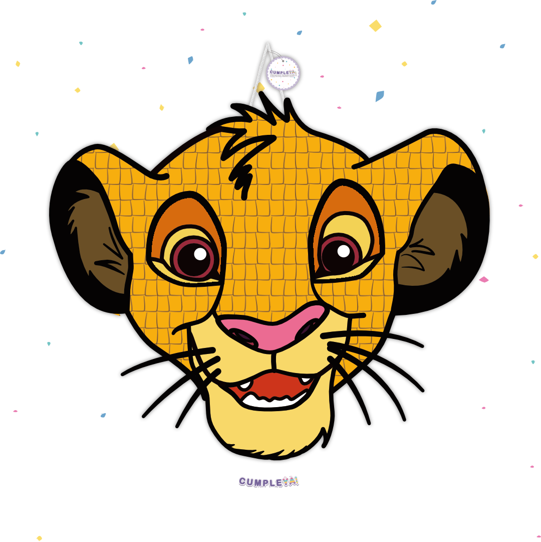 PIÑATA SIMBA CABEZA 40CM PREMIUM