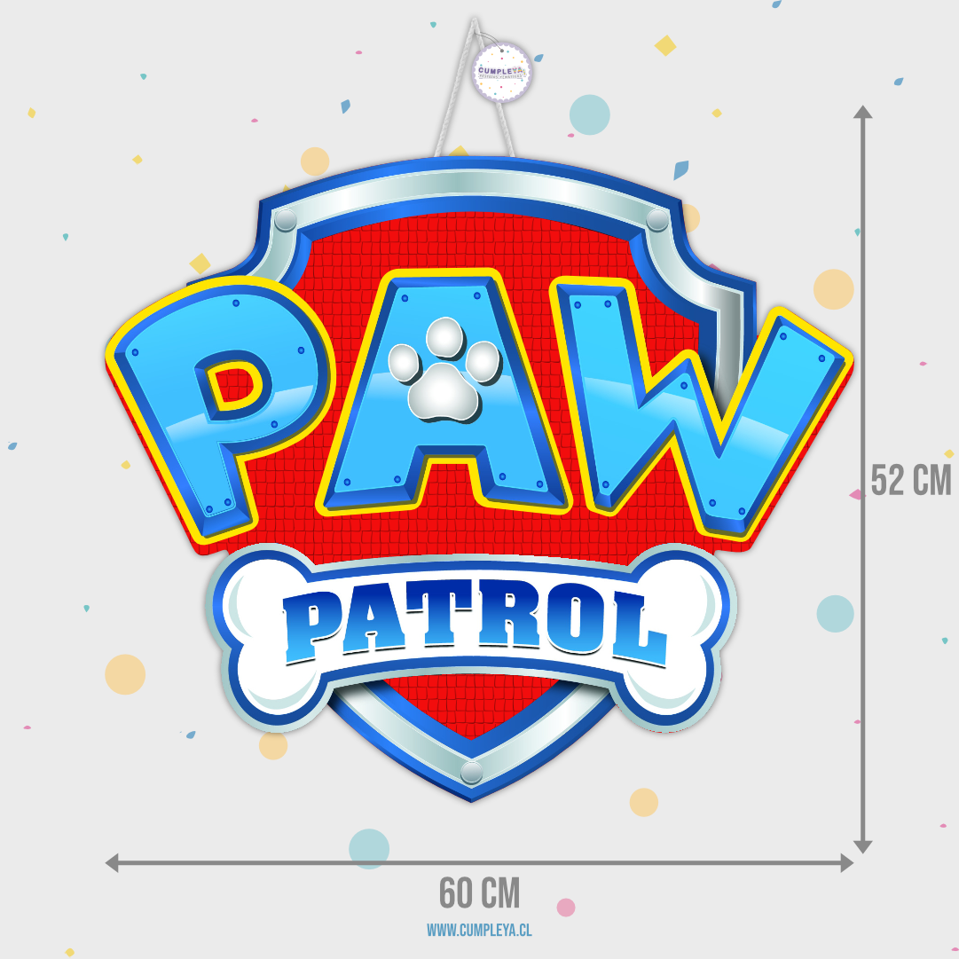 PIÑATA LOGO PAW PATROL 60CM PREMIUM