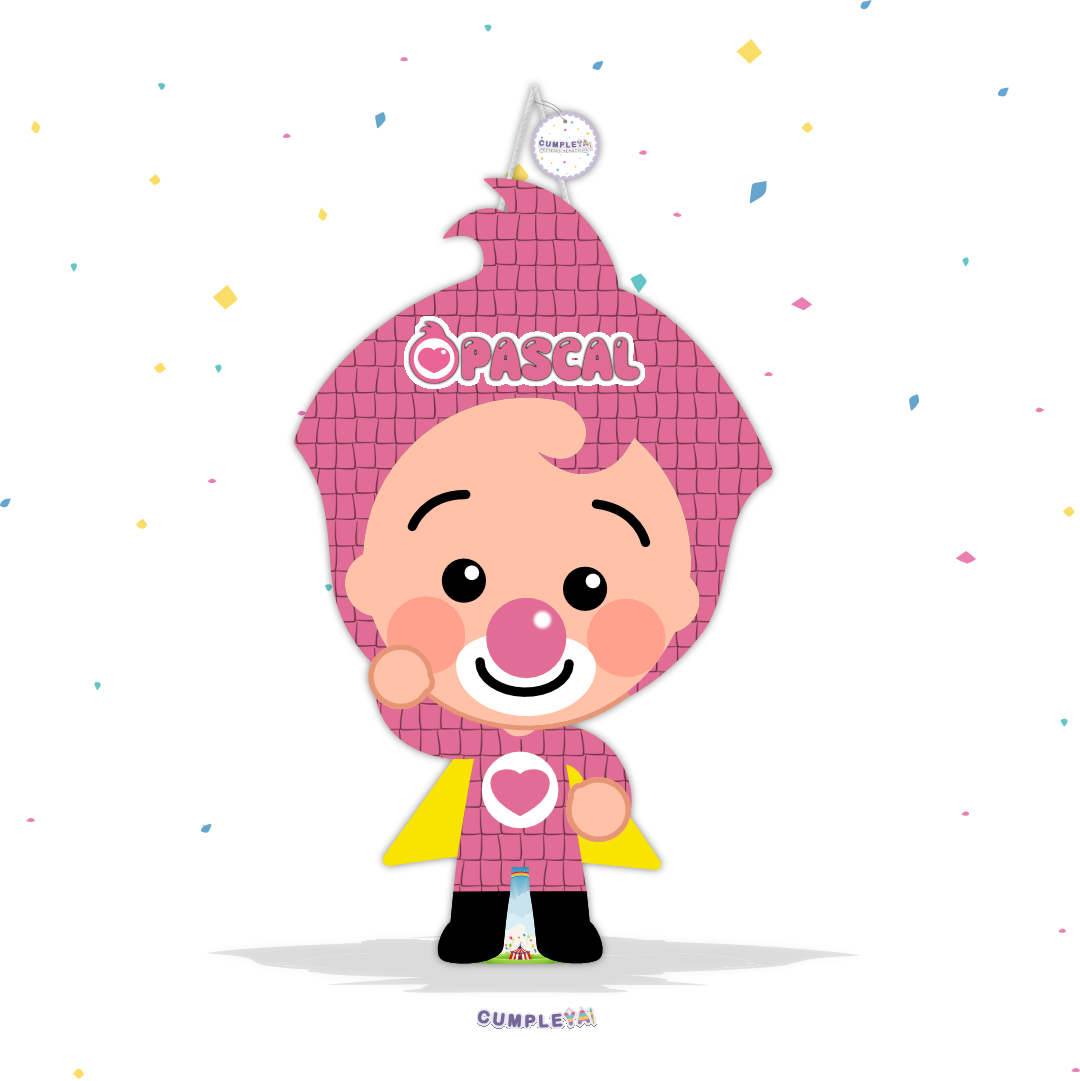 PIÑATA PLIM PLIM DE PIE ROSADO 40CM PREMIUM