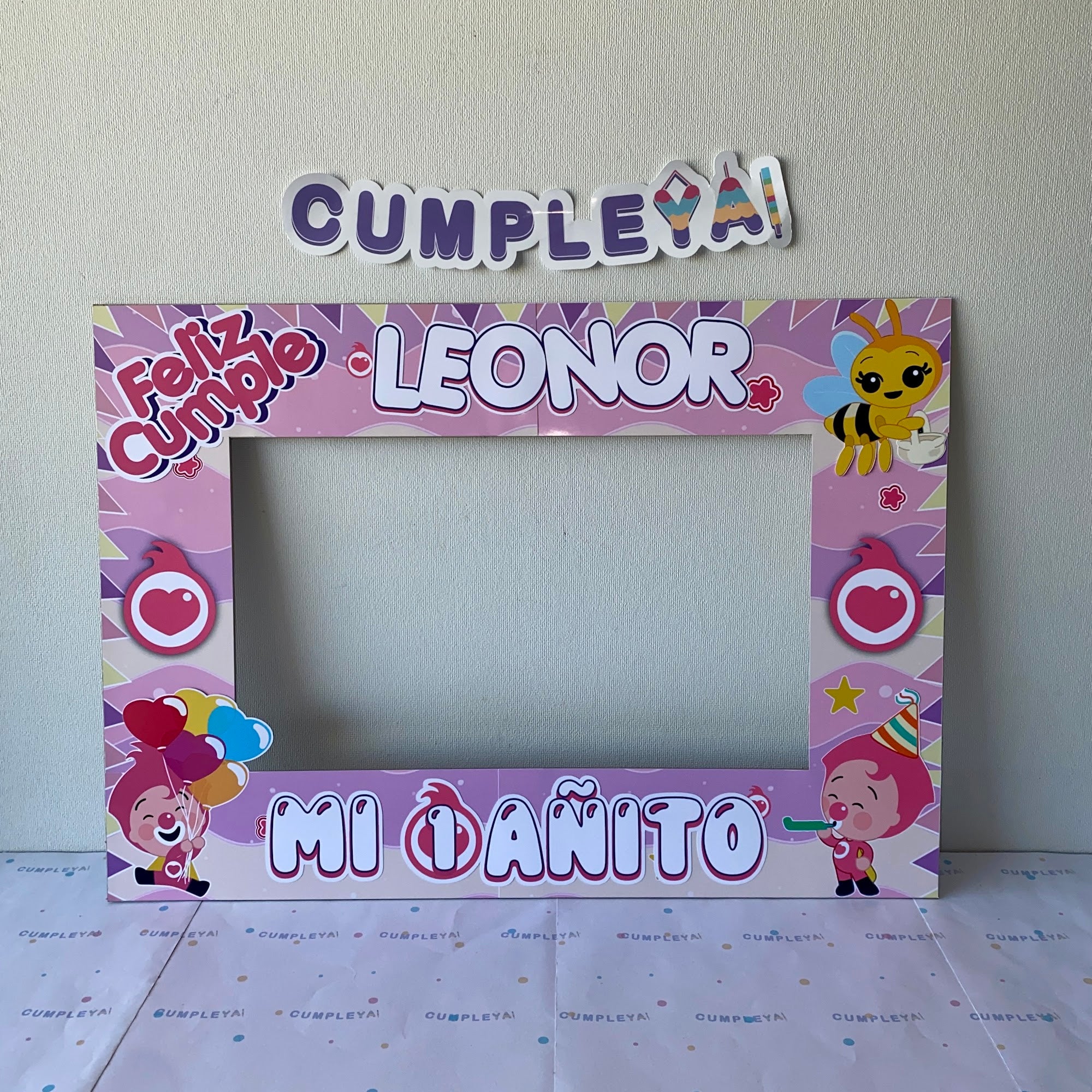 CUADRO SELFIE PLIM PLIM ROSADO 77X55CM