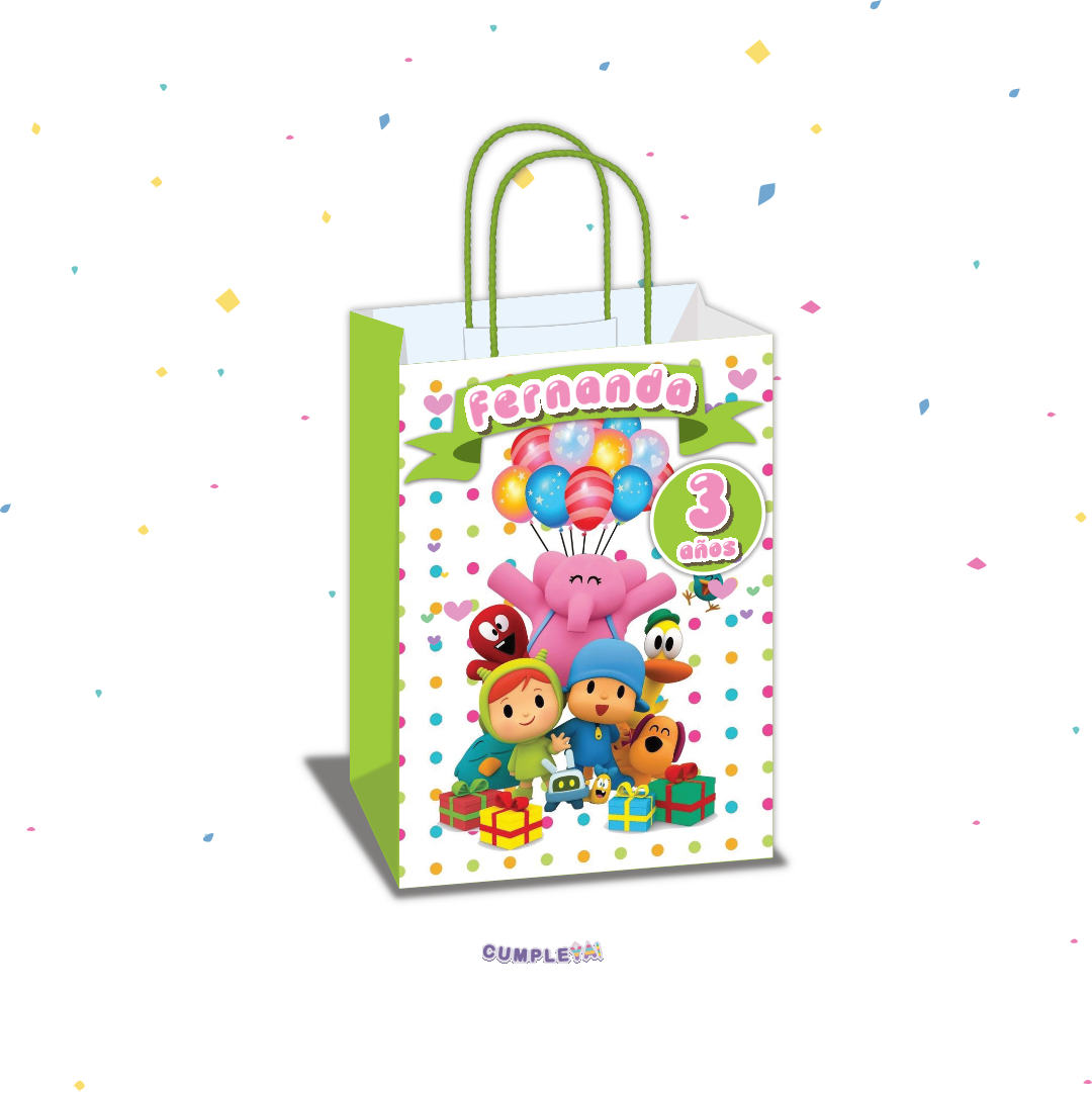 BOLSA SORPRESA 16 × 21 × 8 CM NINA DE POCOYO