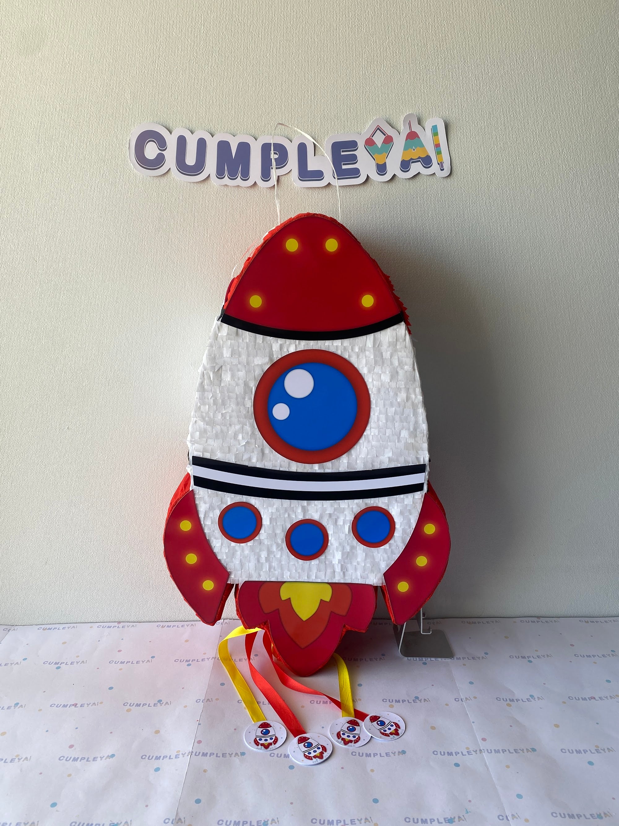 PIÑATA COHETE ESPACIAL 60CM PREMIUM