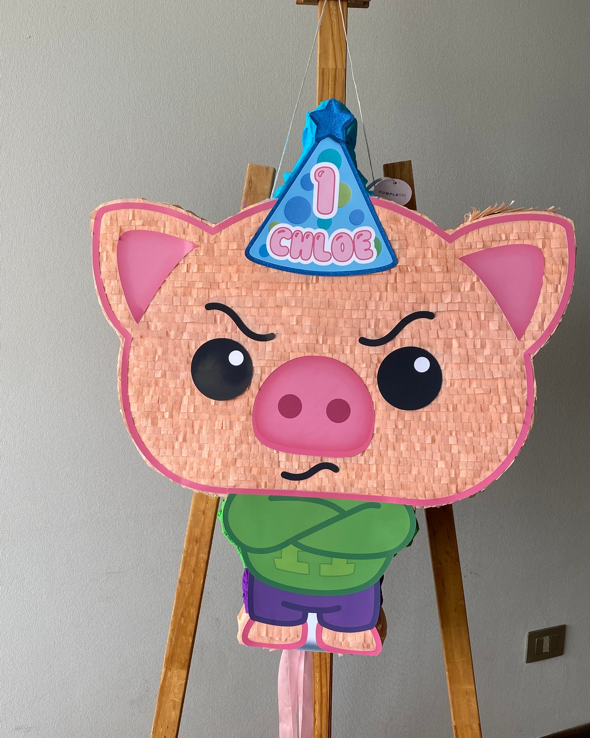 PIÑATA CERDITO HOGGIE 60CM PREMIUM