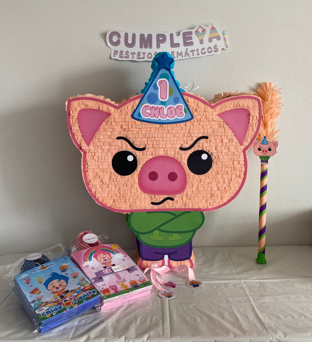 PIÑATA CERDITO HOGGIE 60CM PREMIUM