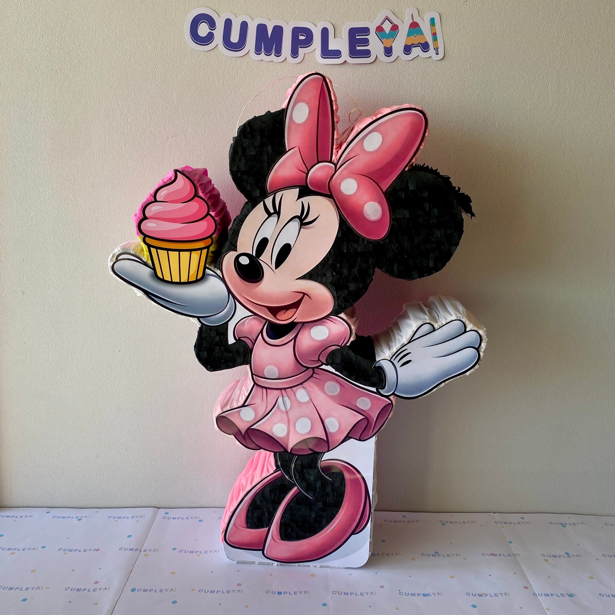 PIÑATA MINNIE CUPCAKE 60CM PREMIUM