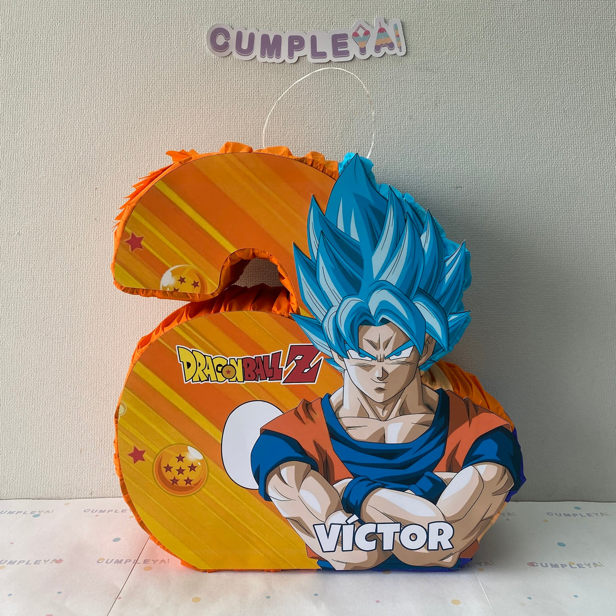 PIÑATA 40 CM NUMERO 6 CON GOKU