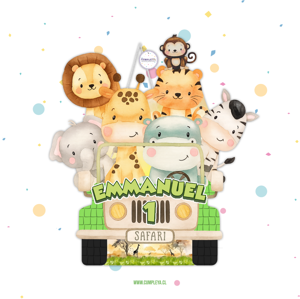 PIÑATA JEEP SAFARI BEBÉS 40CM PREMIUM