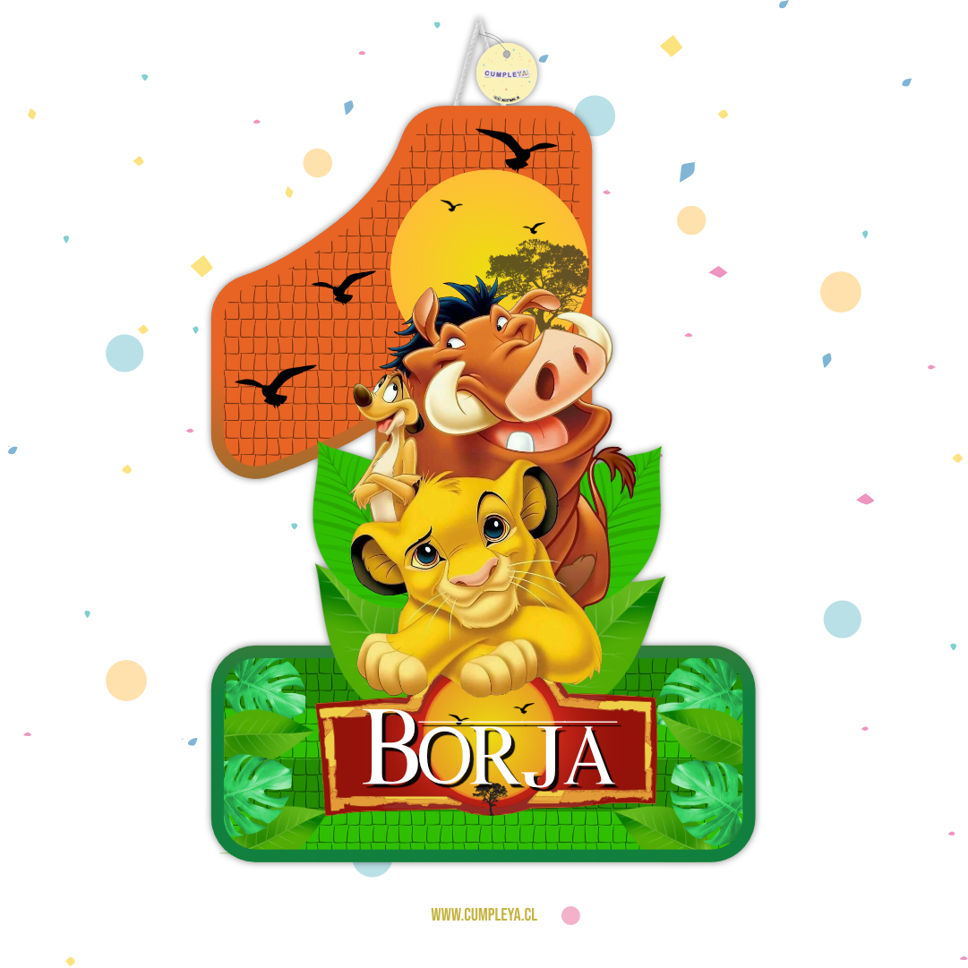 PIÑATA NUMERO UNO REY LEON 60CM PREMIUM