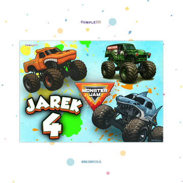 INDIVIDUALES DE PAPEL PACK 12U MONSTER TRUCK