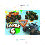 INDIVIDUALES DE PAPEL PACK 12U MONSTER TRUCK
