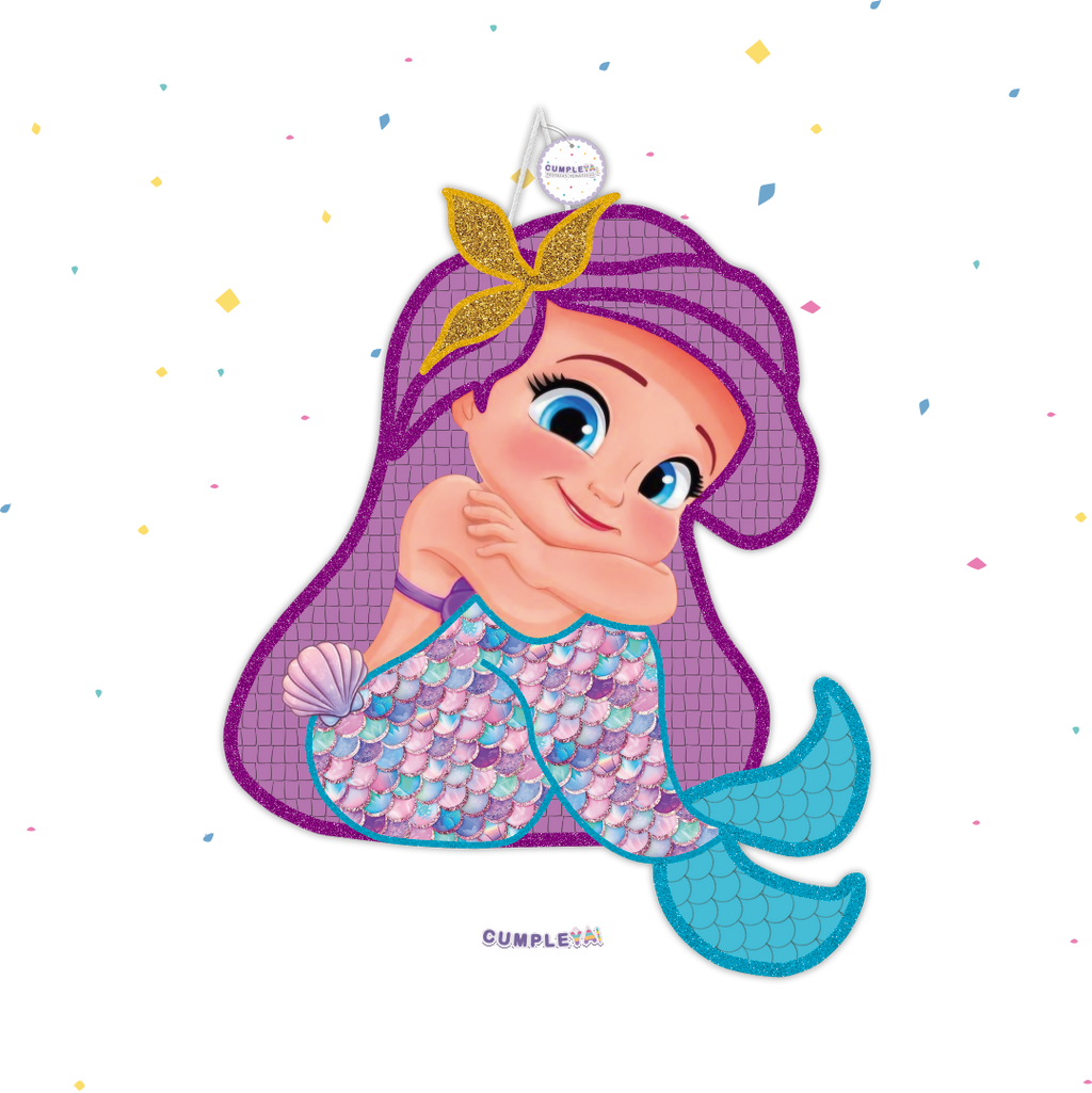 PIÑATA SIRENITA BEBE 60CM PREMIUM