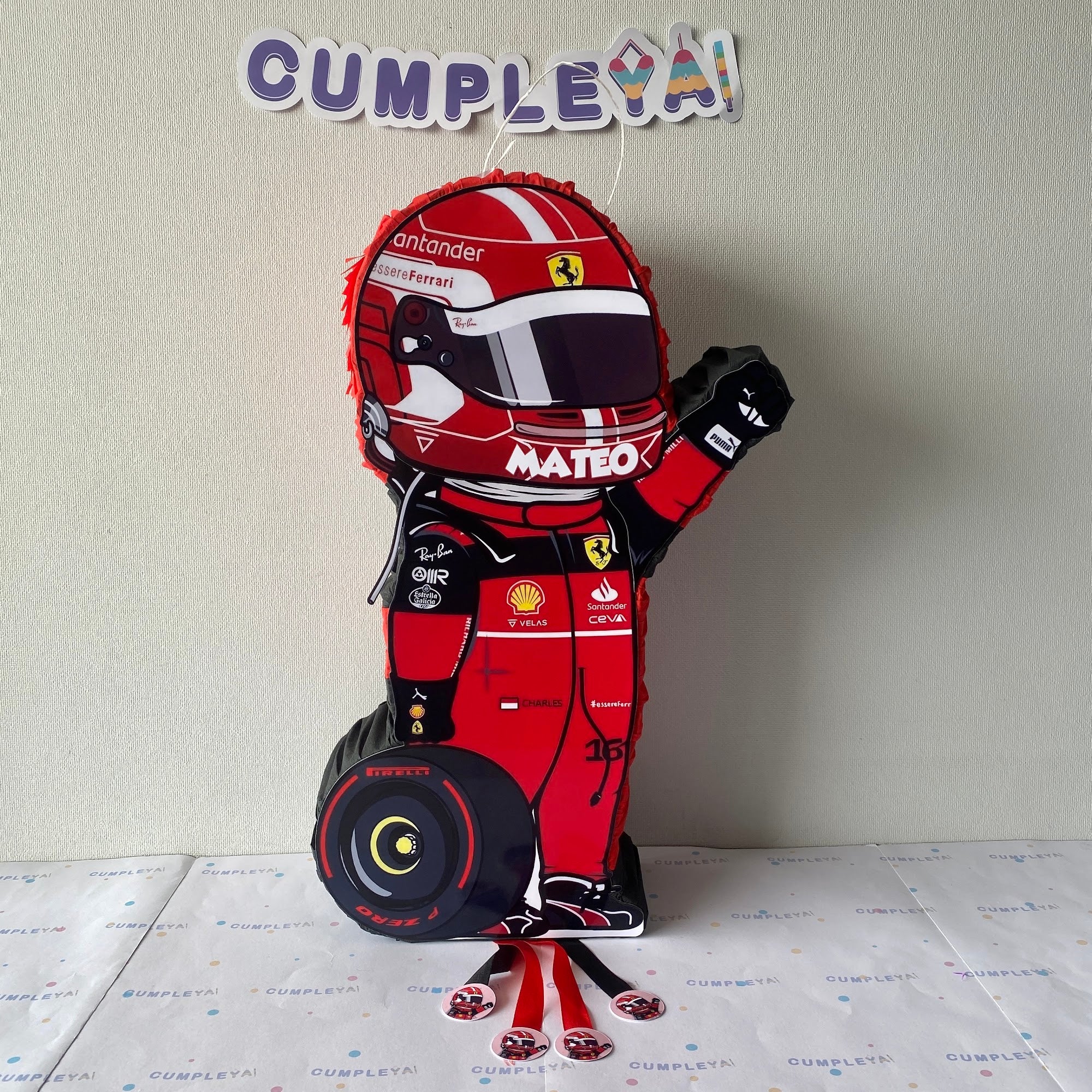 PIÑATA 60 CM PILOTO CARRERAS