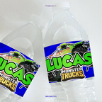 STICKER PARA BOTELLA 12 U MONSTER TRUCK