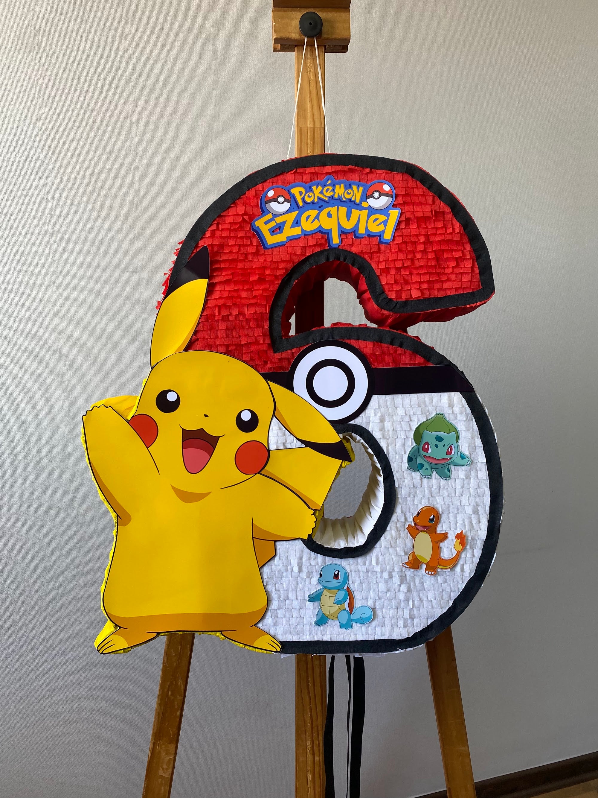 PIÑATA NUMERO 6 PIKACHU 60CM PREMIUM