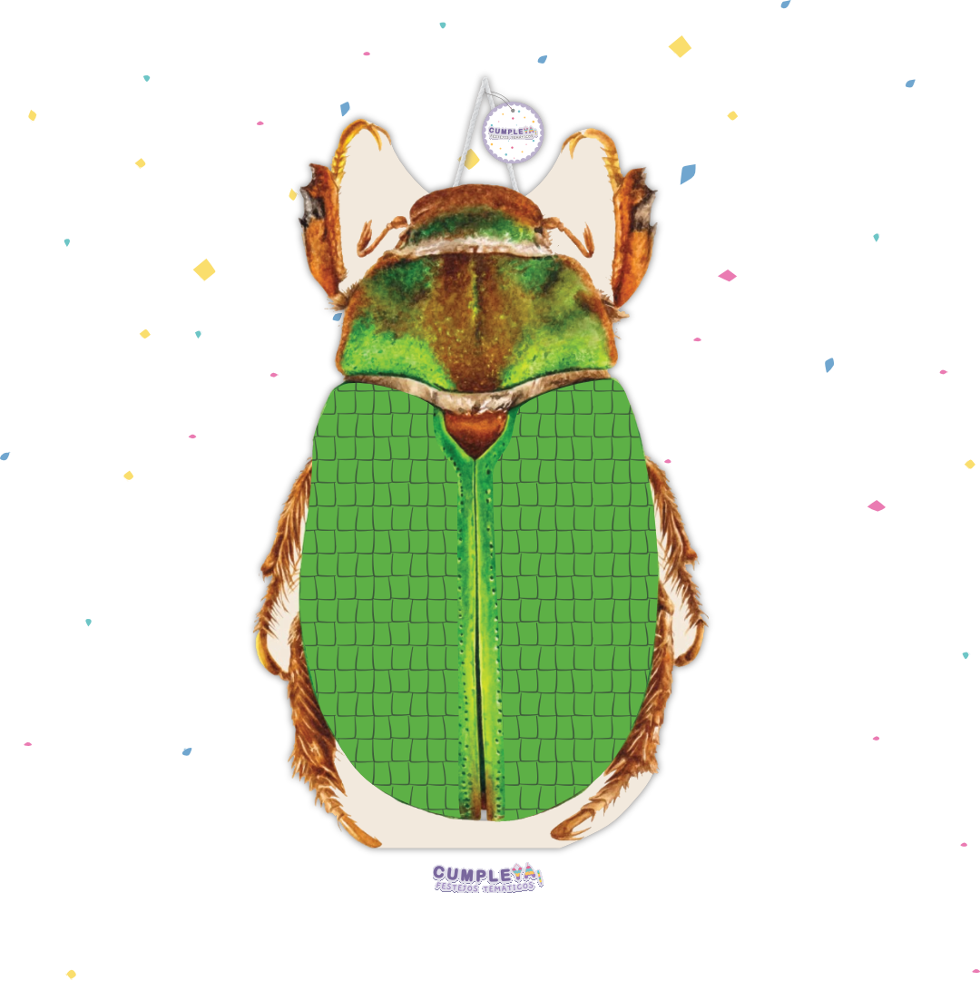PIÑATA ESCARABAJO VERDE 40CM PREMIUM
