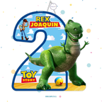 PIÑATA 40 CM NUMERO DOS REX TOY STORY